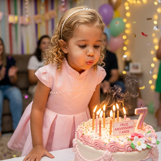 Vestido Rosa Pérolas