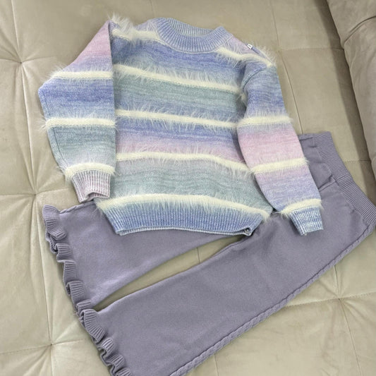 Conjunto Infantil Feminino Pelinhos e Pantalona