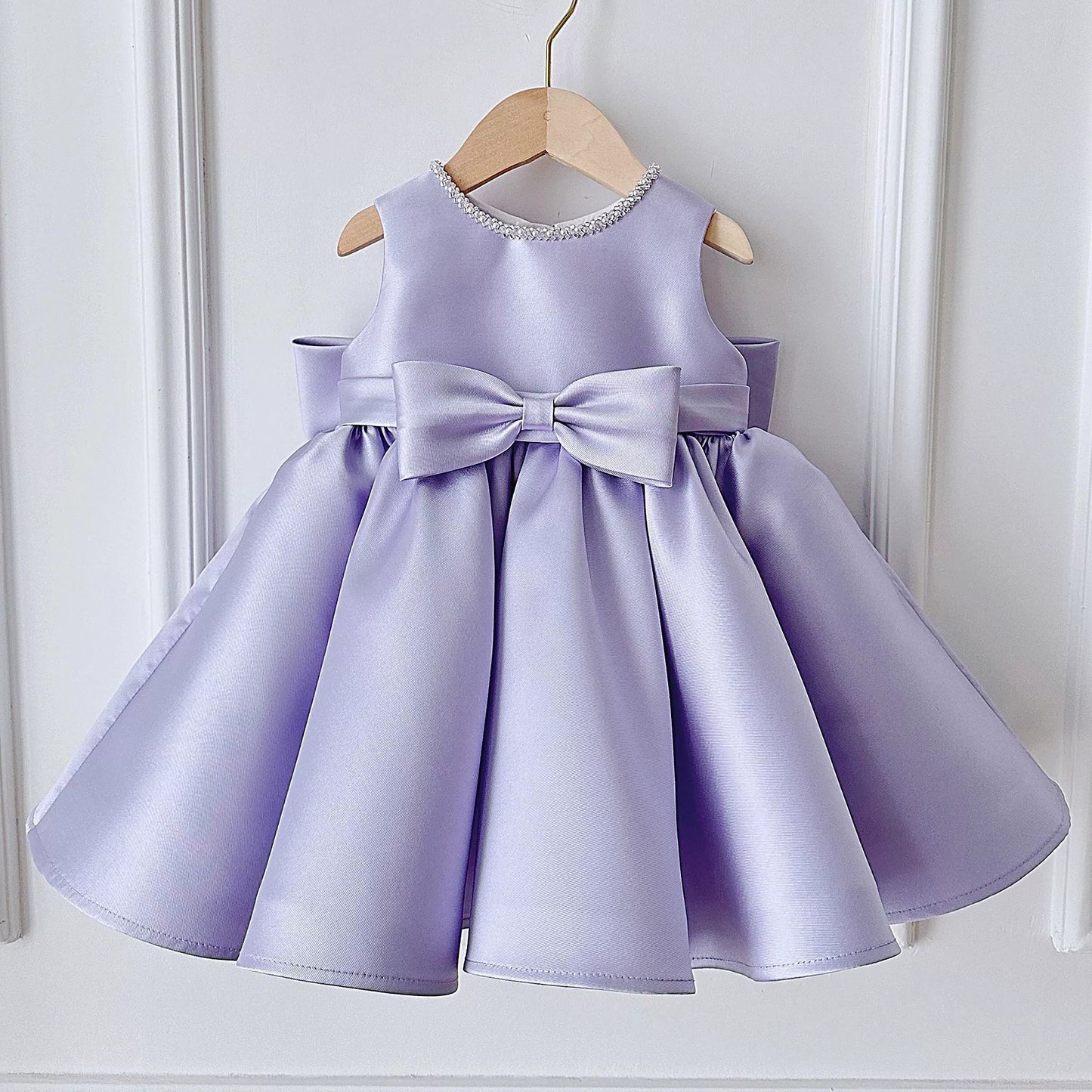 Vestido De Festa Infantil Roxo Lacinho