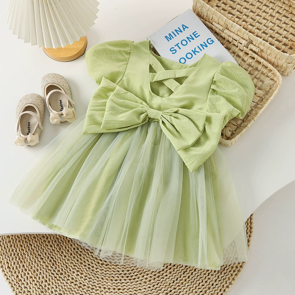 Vestido Infantil Tule Lacinho
