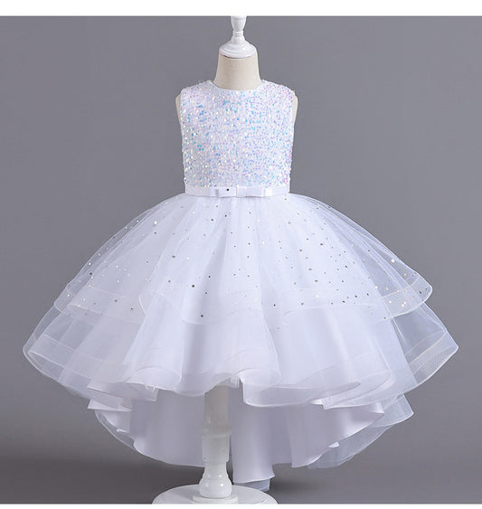 Vestido Infantil Brilhante Camadas