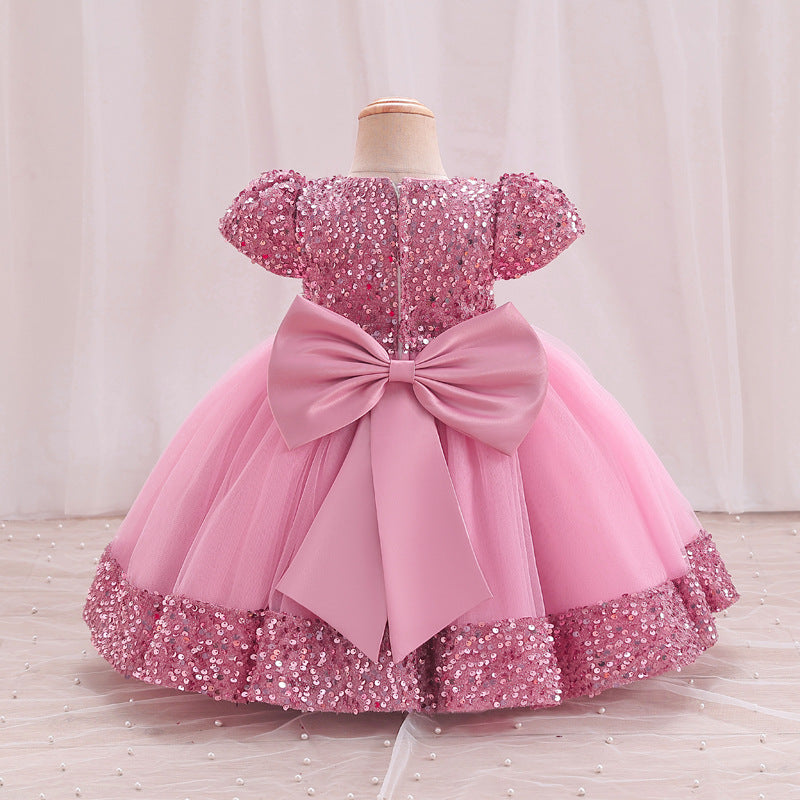 Vestido Infantil Brilhante Flores