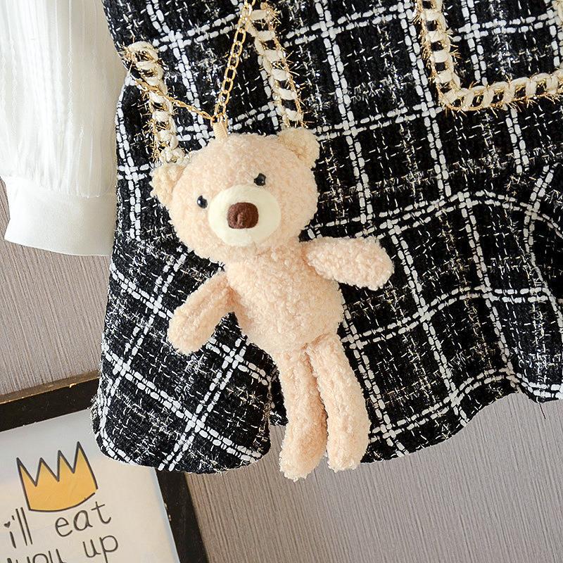 Vestido Infantil Princesa Lacinho +Ursinho