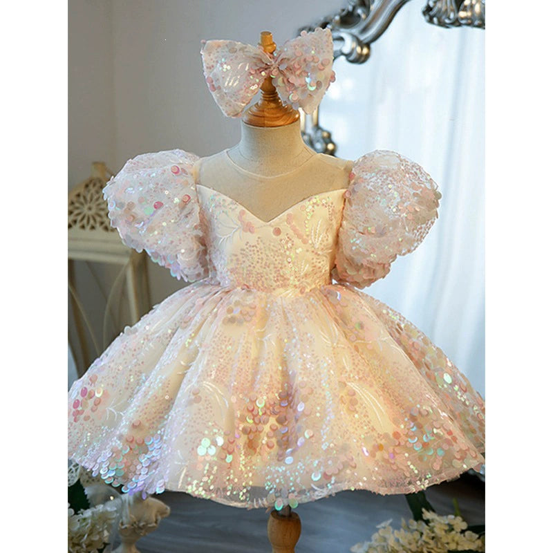 Vestido Infantil Lantejoulas