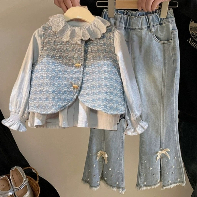Conjunto Infantil Colete e Jeans