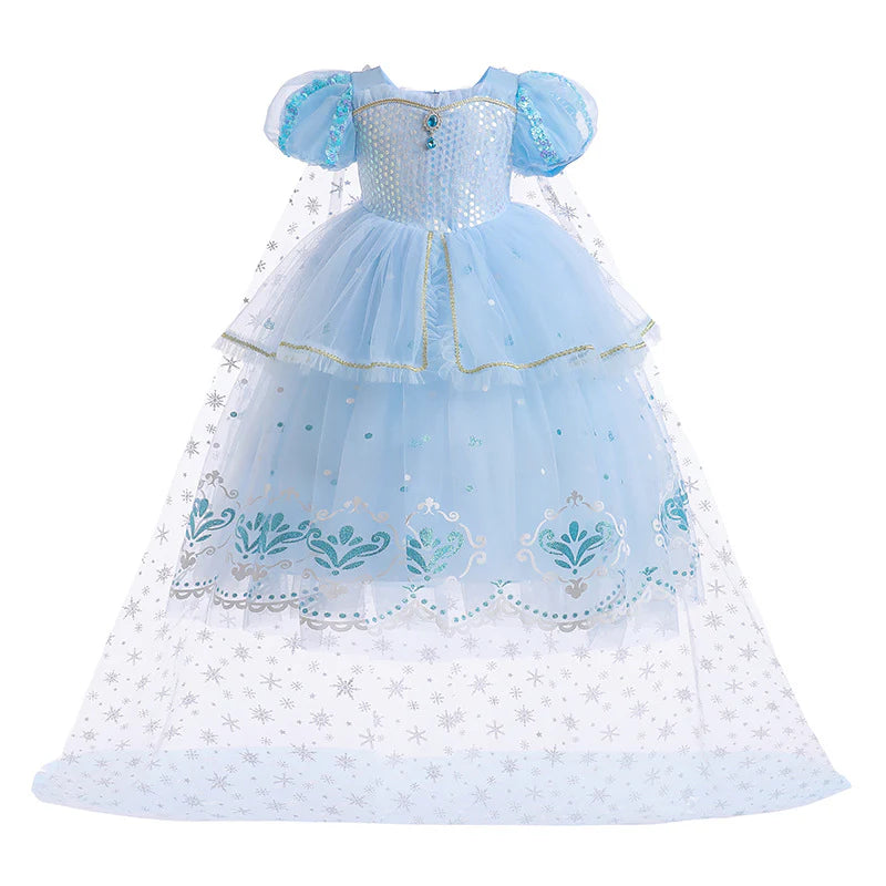 Vestido Infantil Princesa Frozen