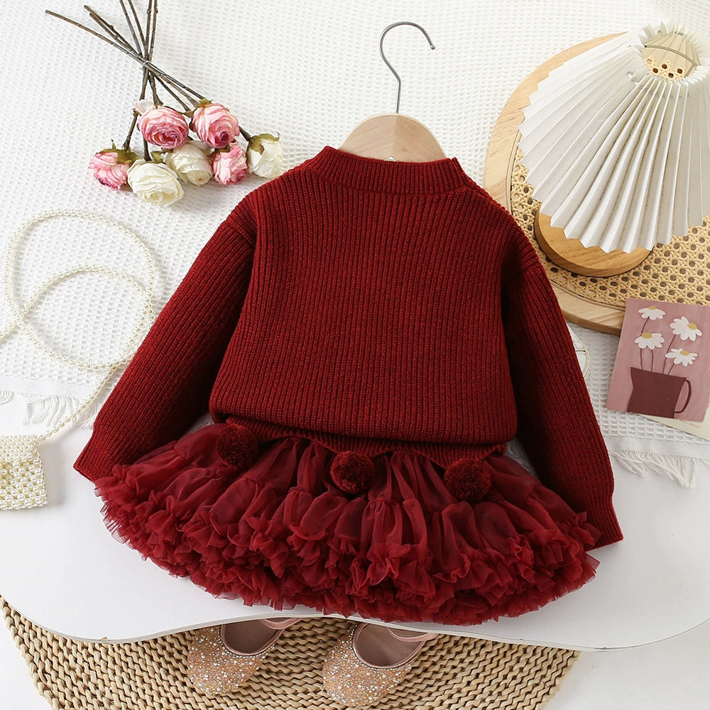 Conjunto Infantil Inverno Laço Brilhante
