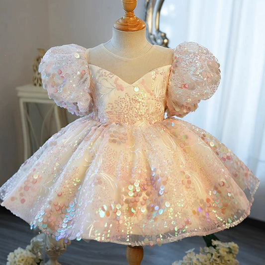 Vestido Infantil Lantejoulas
