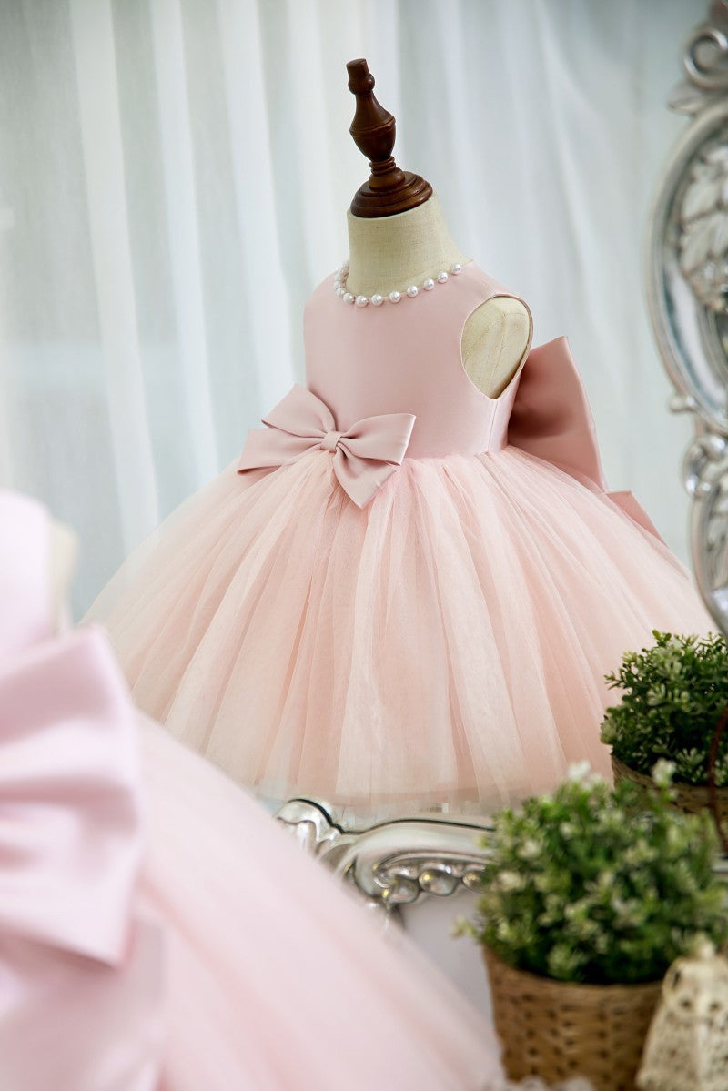 Vestido Infantil De Festa Lacinho e Pérolas