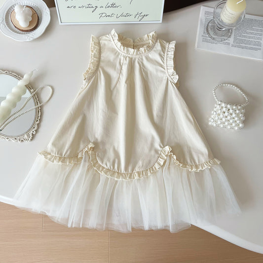 Vestido Infantil Barrinha de Tule