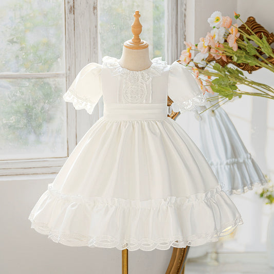 Vestido Infantil Branco Rendado