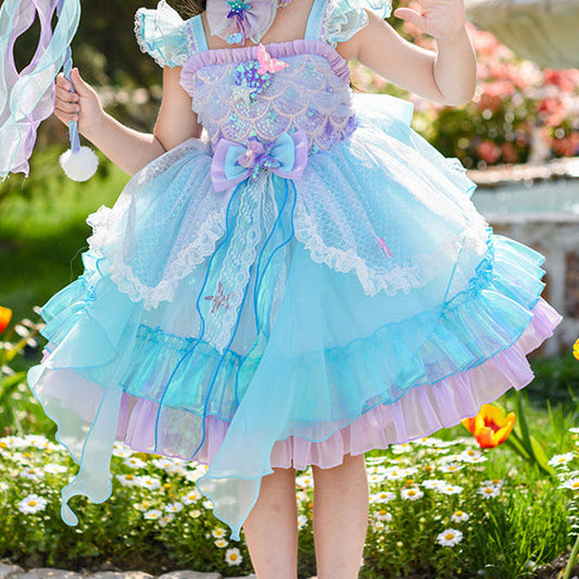 Vestido de Festa Infantil Sereia