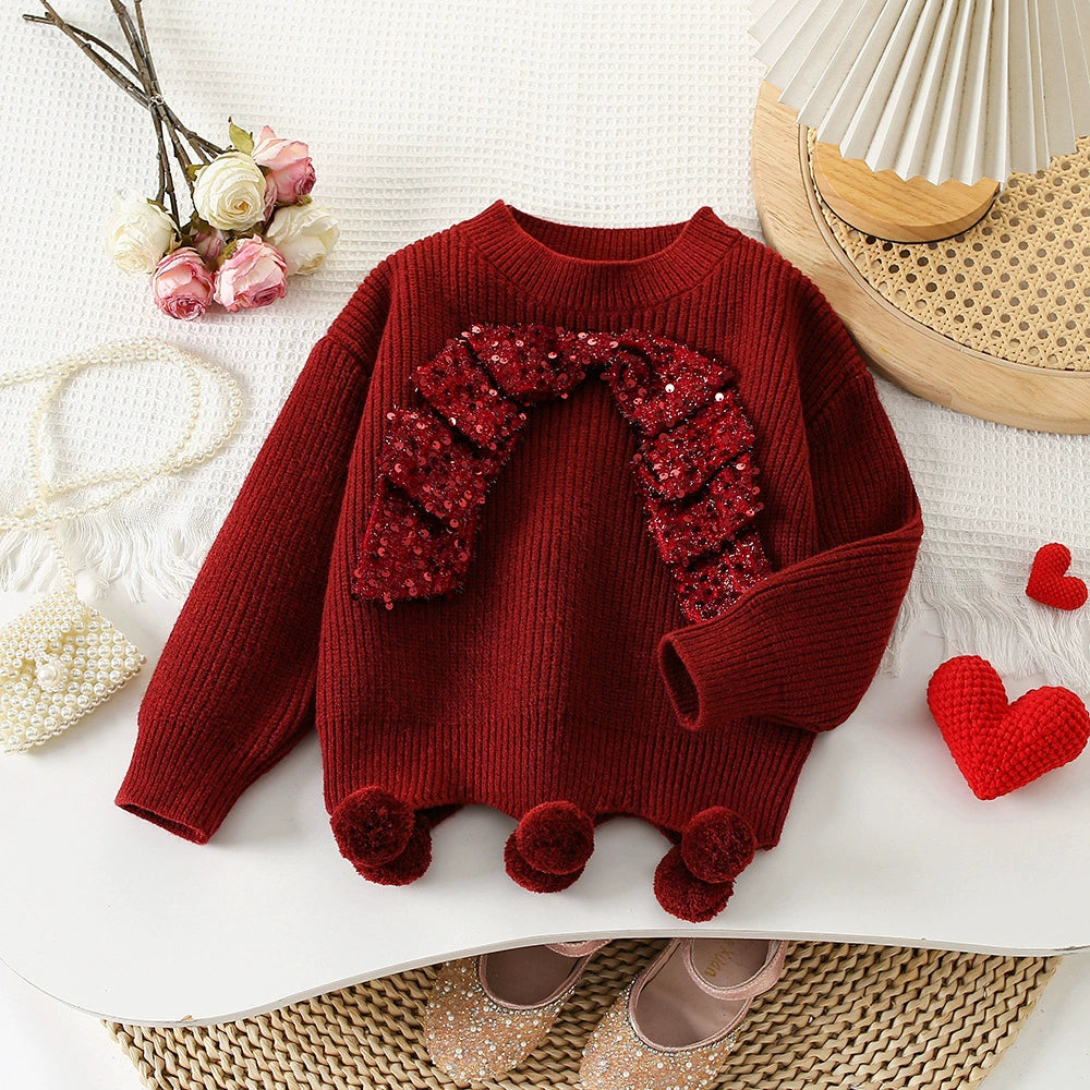 Conjunto Infantil Inverno Laço Brilhante