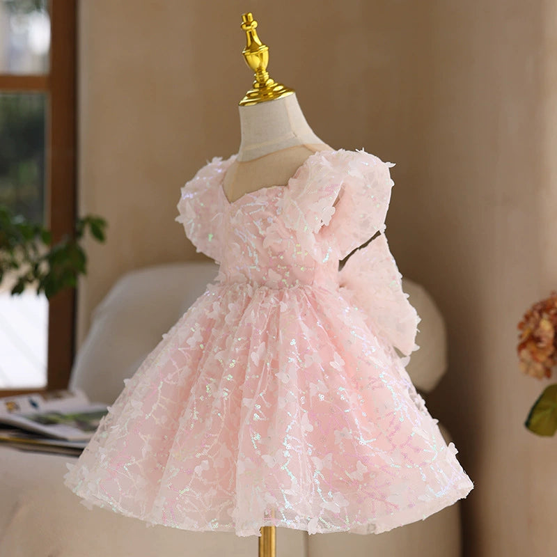 Vestido de Festa Borboletinhas e Lantejoulas