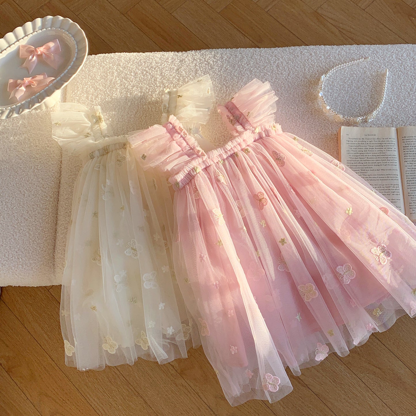 Vestido Infantil Tule Borboletinhas