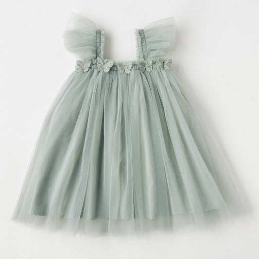 Vestido Infantil Tule Borboletinhas
