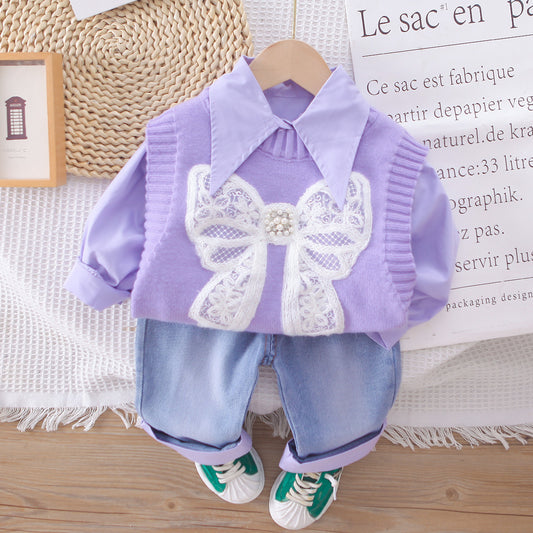 Conjunto Infantil 3 Peças Lacinho