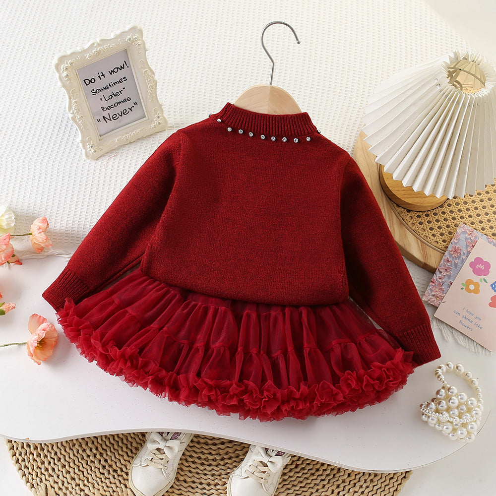 Conjunto Infantil Inverno Laço Brilhante