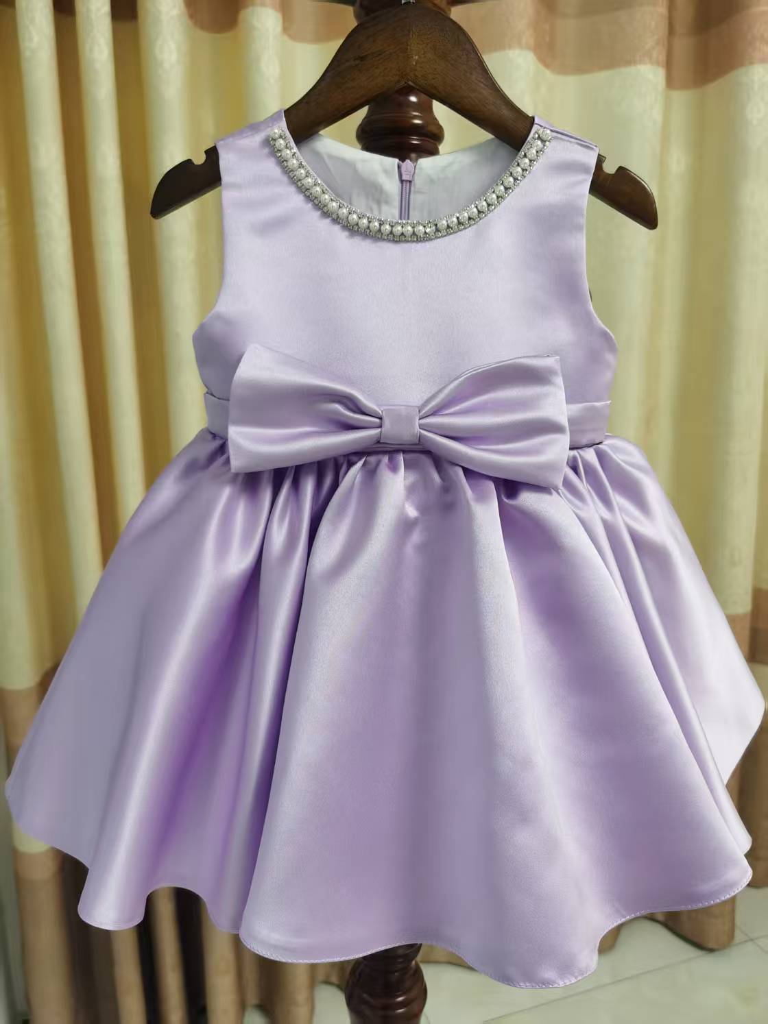 Vestido De Festa Infantil Roxo Lacinho