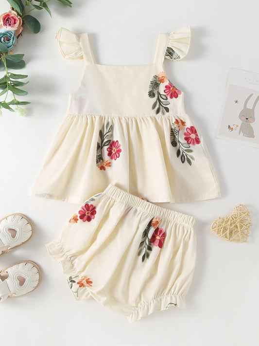 Body/ Conjunto Infantil Floral