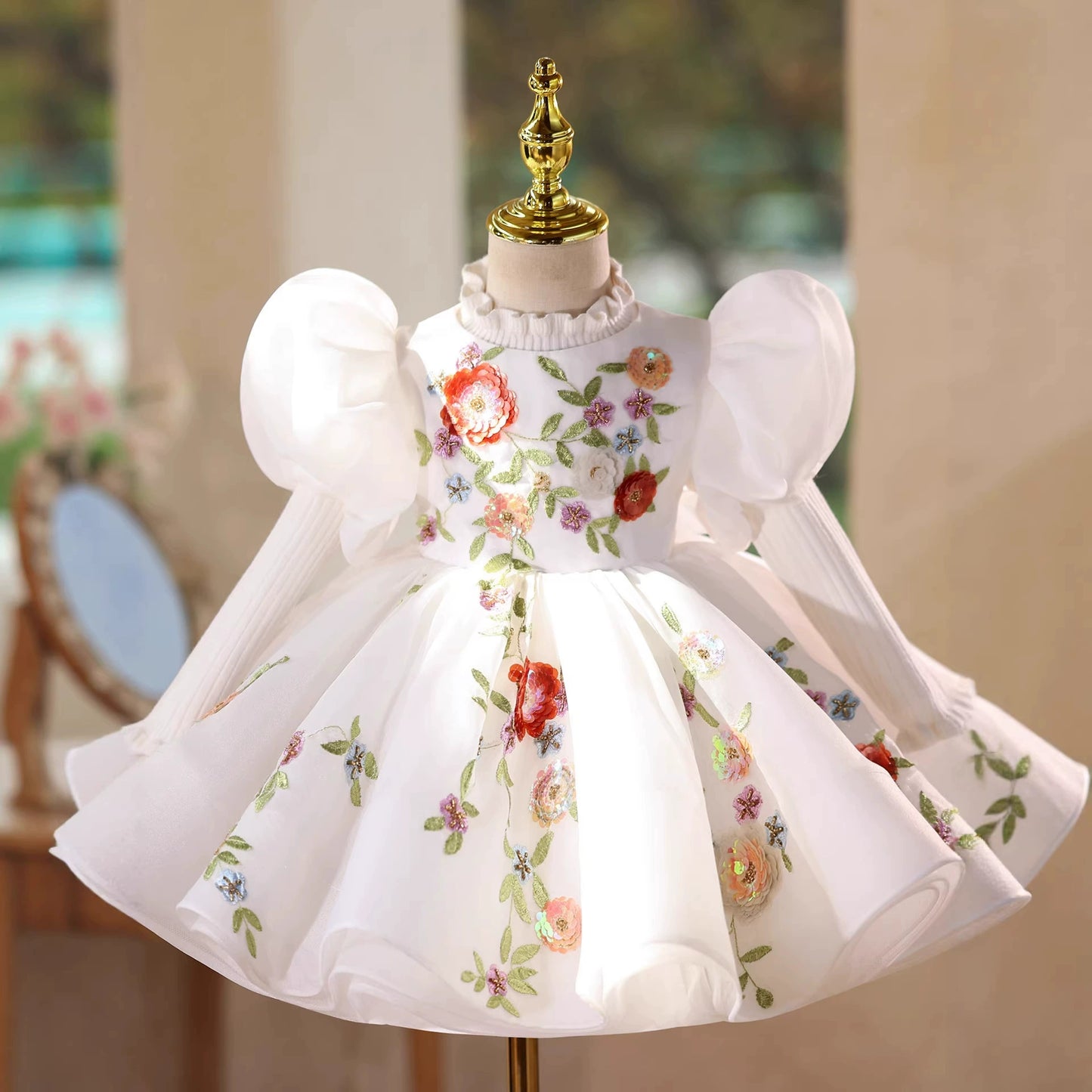 Vestido de Festa Floral Bufante