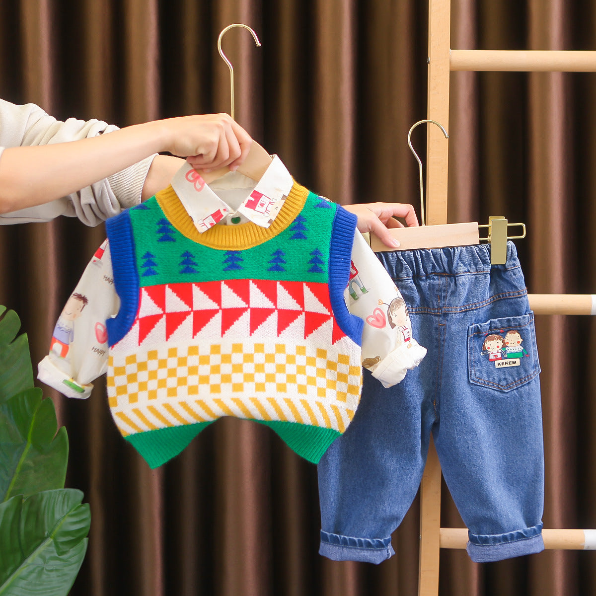 Conjunto Infantil Masculino Colete 3 Peças