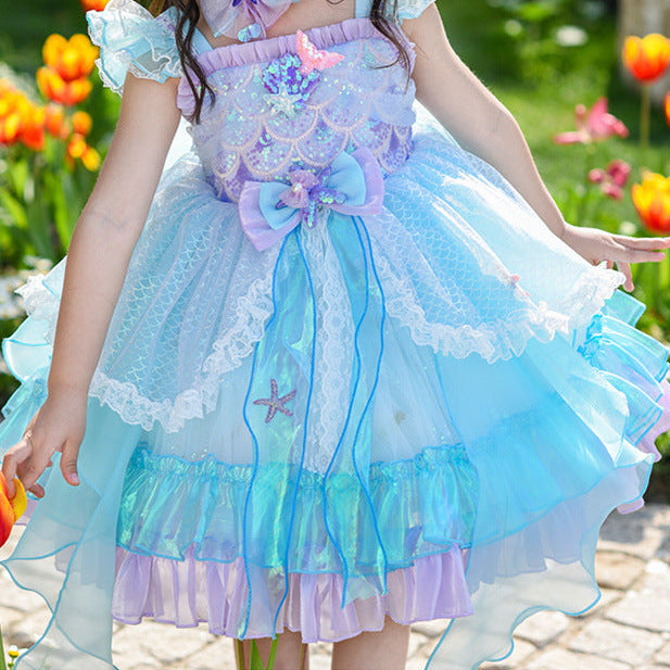 Vestido de Festa Infantil Sereia