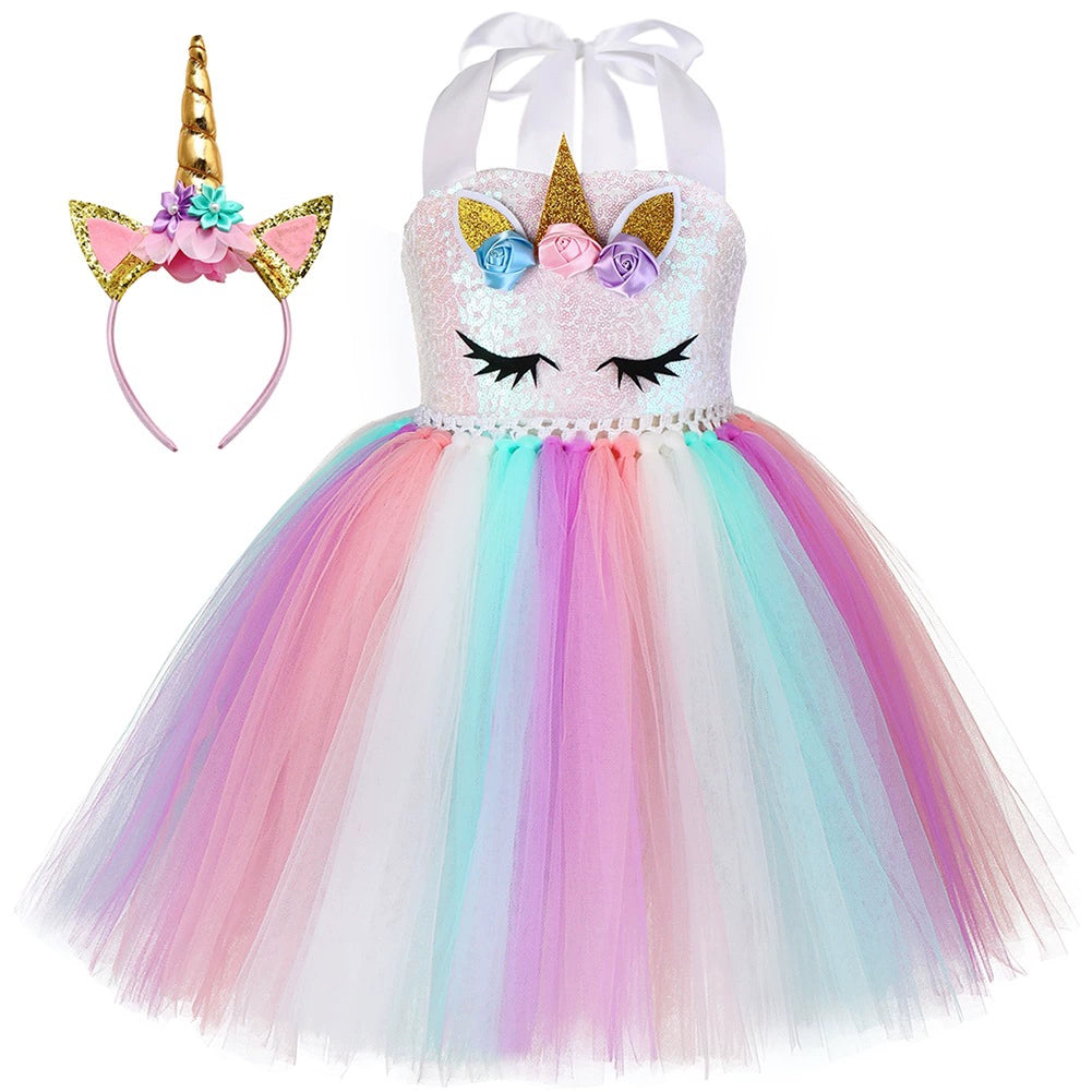 Vestido De Festa Infantil Unicórnio