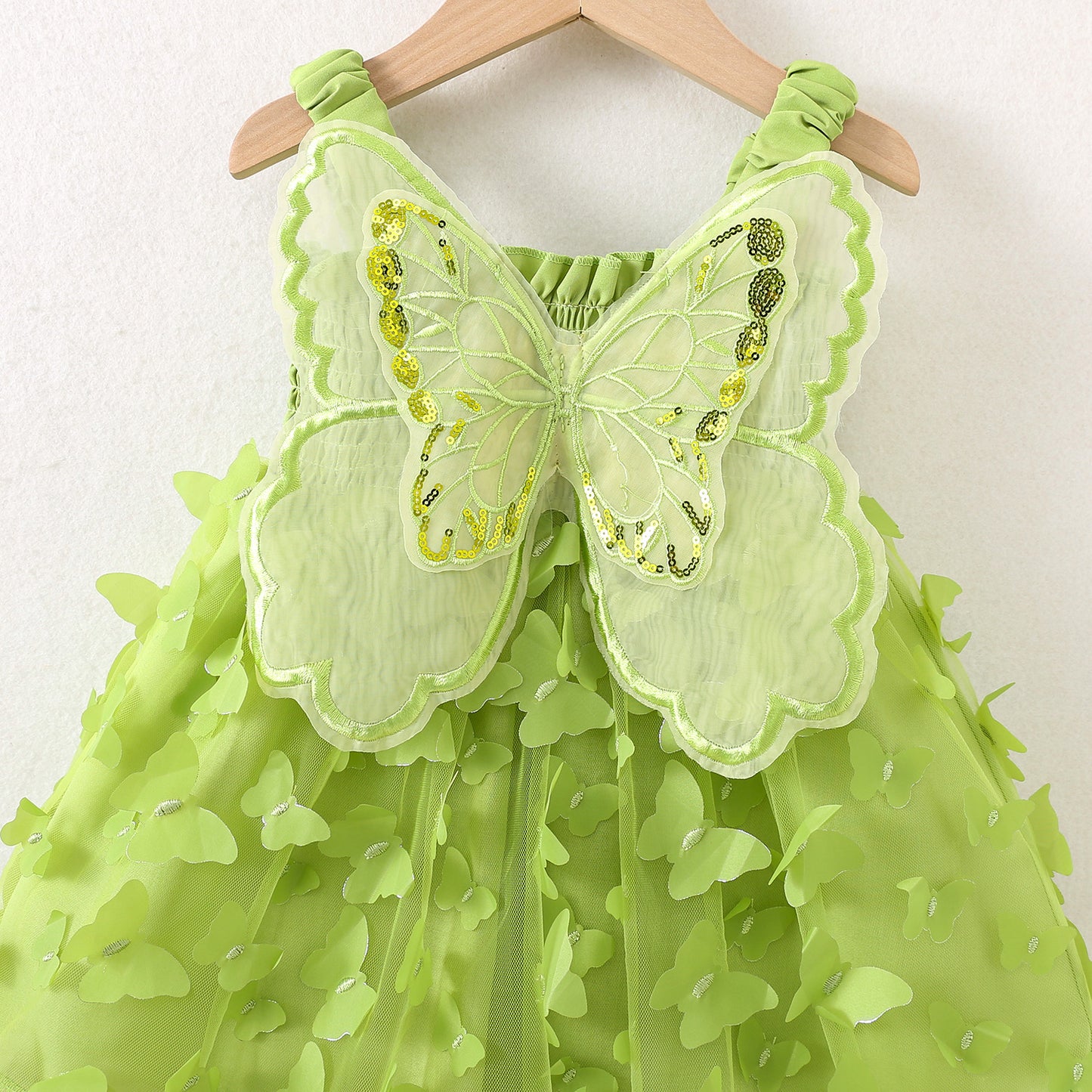 Vestido Infantil Feminino Tule Asa Borboletinhas