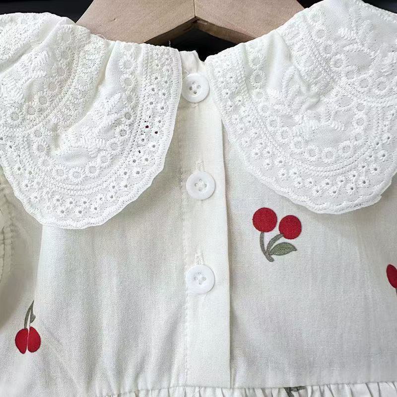 Body Infantil Feminino Verão Cerejinhas