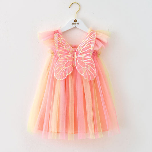 Vestido Infantil Degrade Borboleta