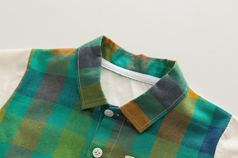Conjunto Infantil Masculino Xadrez Ursinho