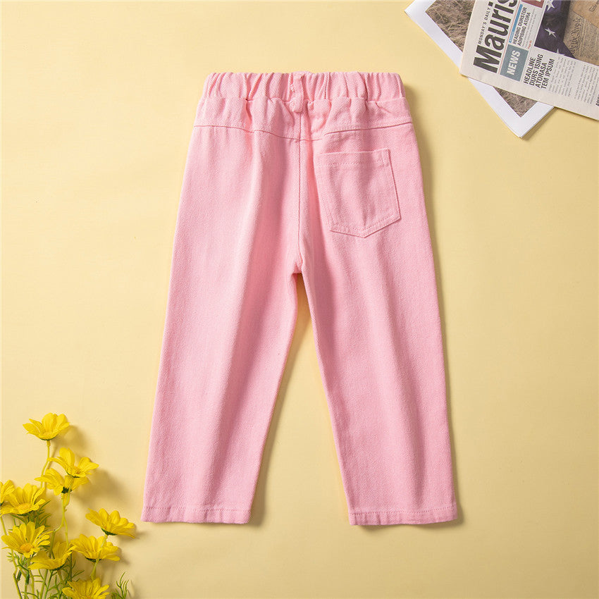 Conjunto Infantil Feminino Botões Bolsinhos