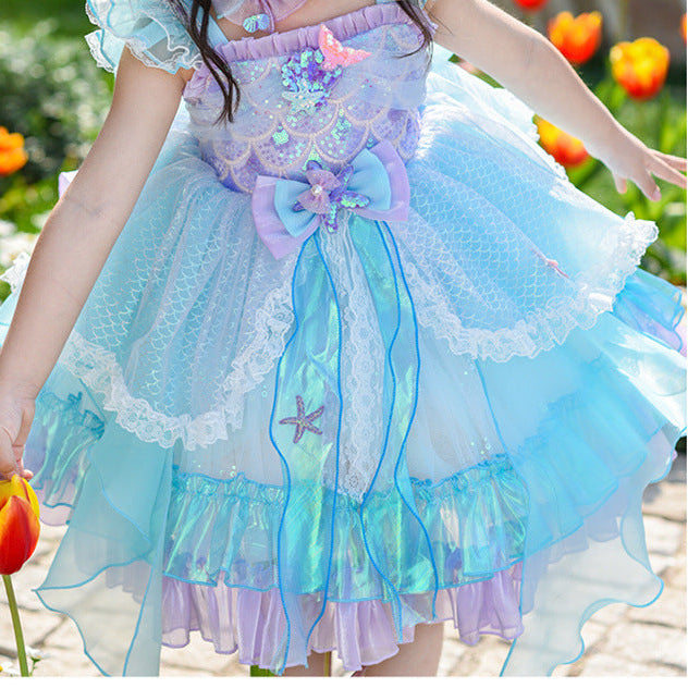Vestido de Festa Infantil Sereia