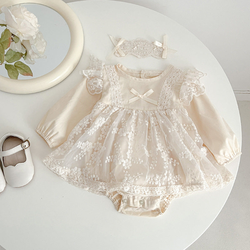 Body Infantil Feminino Rendado Lacinho