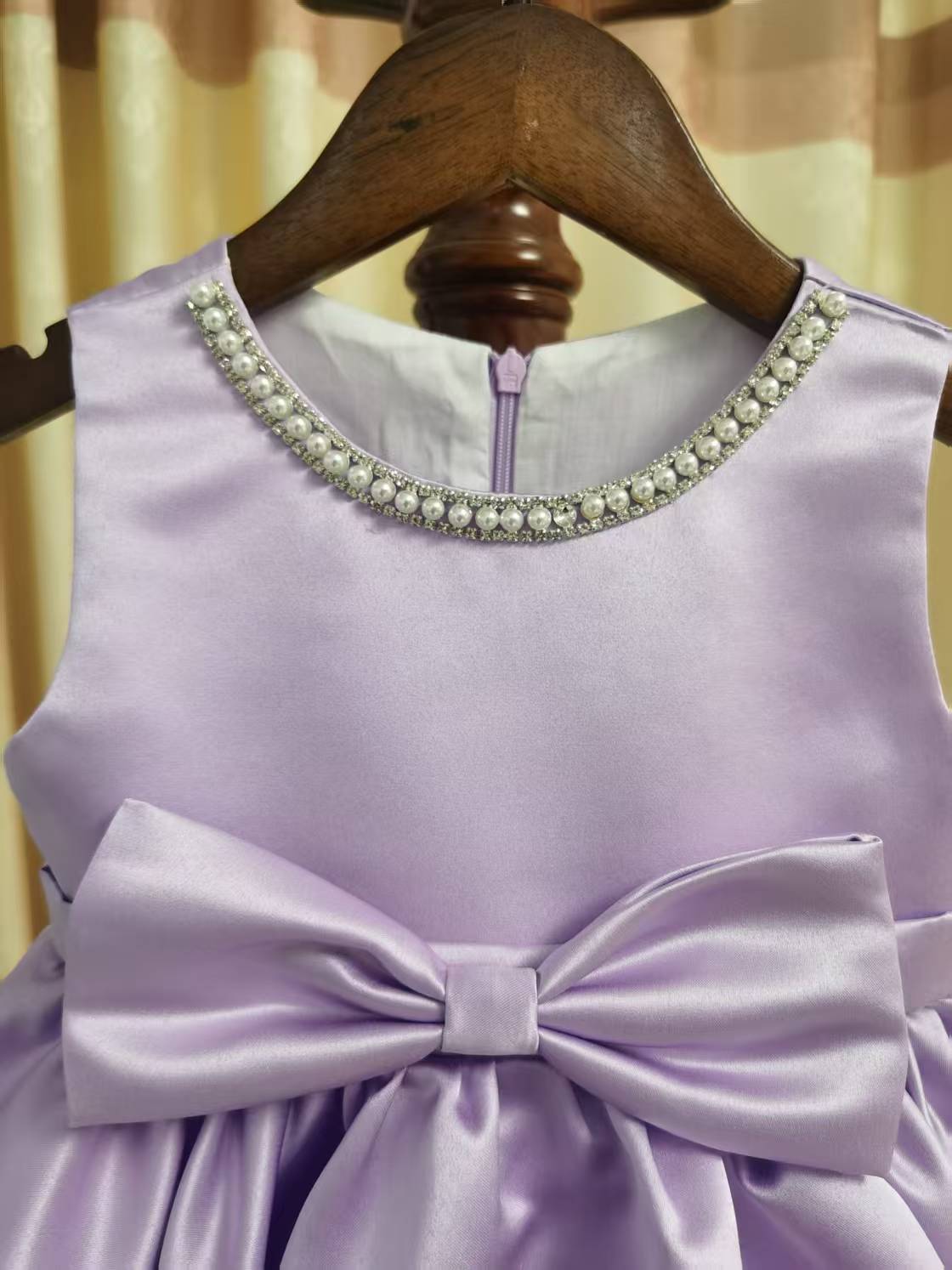Vestido De Festa Infantil Roxo Lacinho