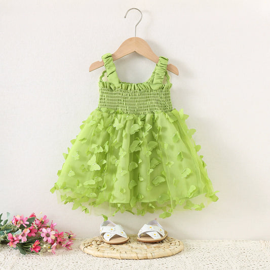 Vestido Infantil Feminino Tule Asa Borboletinhas