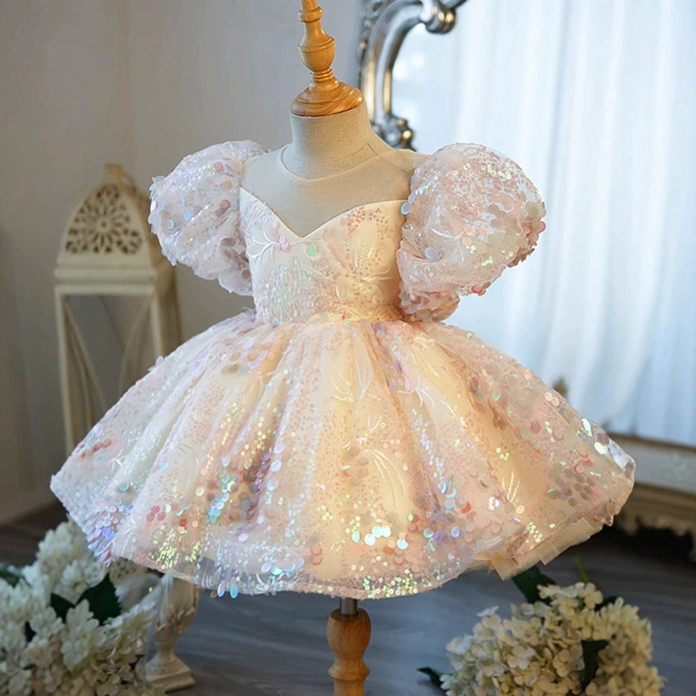 Vestido Infantil Lantejoulas