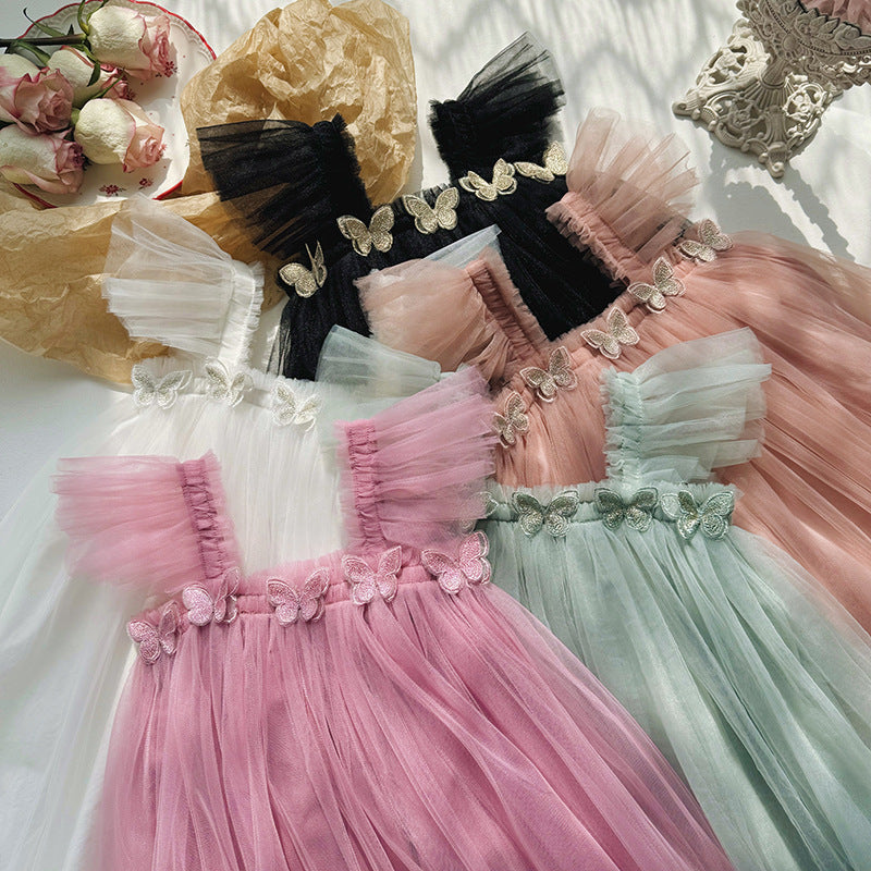 Vestido Infantil Tule Borboletinhas