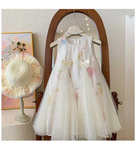 Vestido Infantil Floral Lacinhos