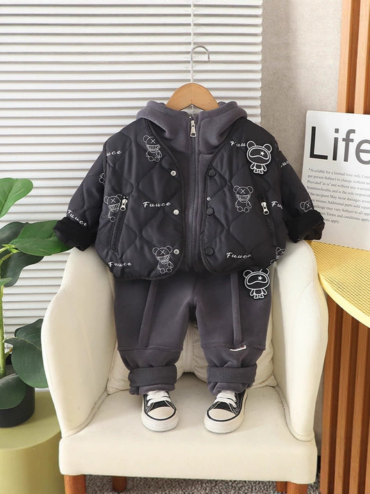 Conjunto Infantil Inverno Acolchoado Ursinho