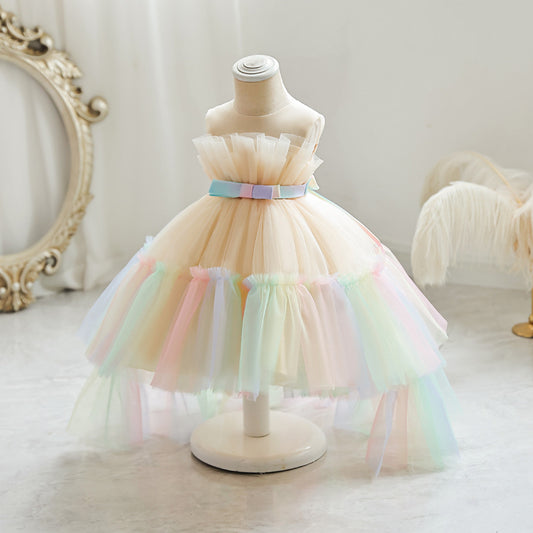Vestido Infantil Tule Colors