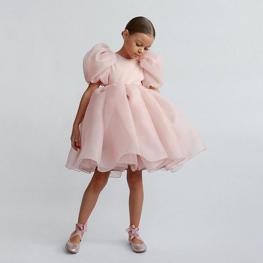Vestido de Festa Infantil Costas Aberta