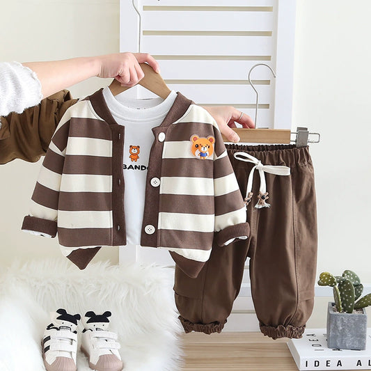 Conjunto Infantil Masculino Bolsos Ursinho