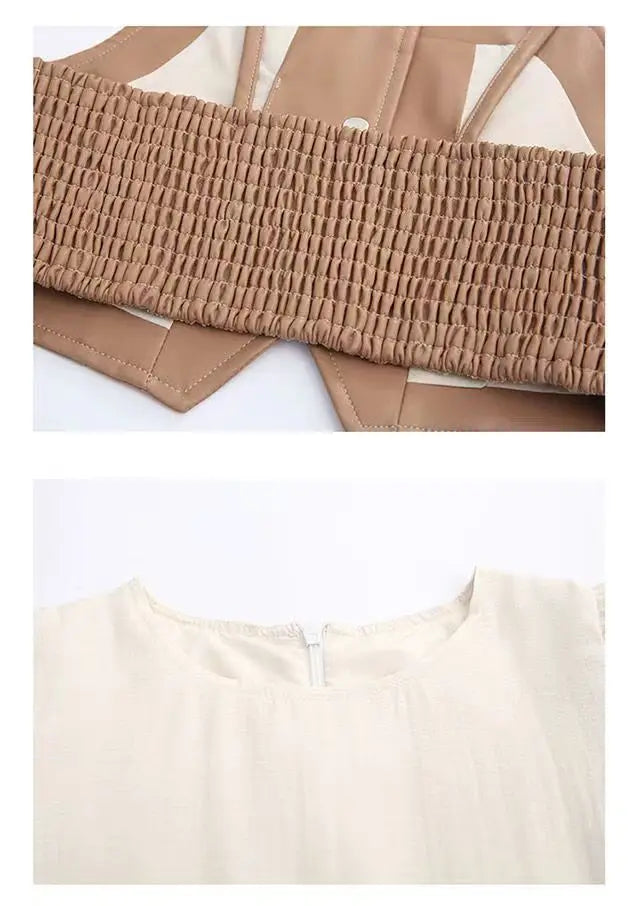 Vestido Infantil + Colete Courino