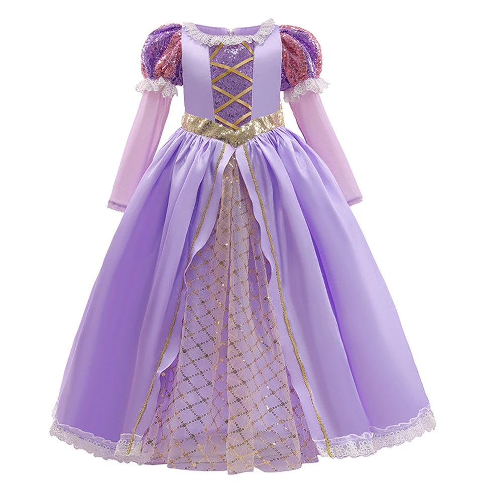 Vestido Infantil De Festa Rapunzel