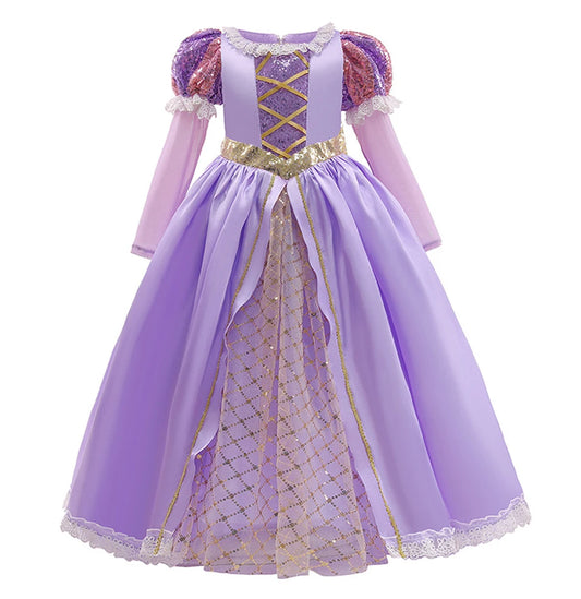 Vestido Infantil De Festa Rapunzel