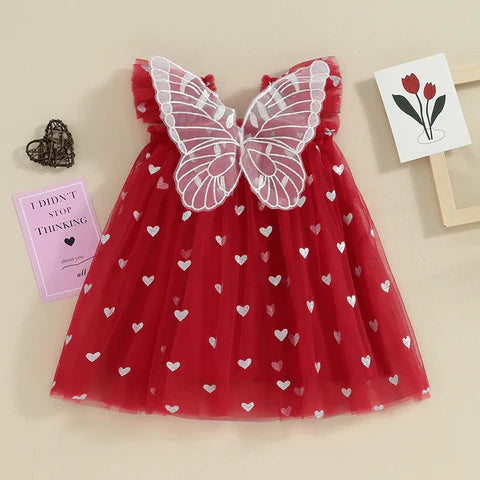 Vestido Infantil Asinha Corações