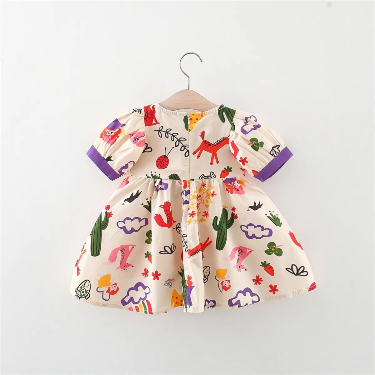 Vestido Infantil Animais Laçinho