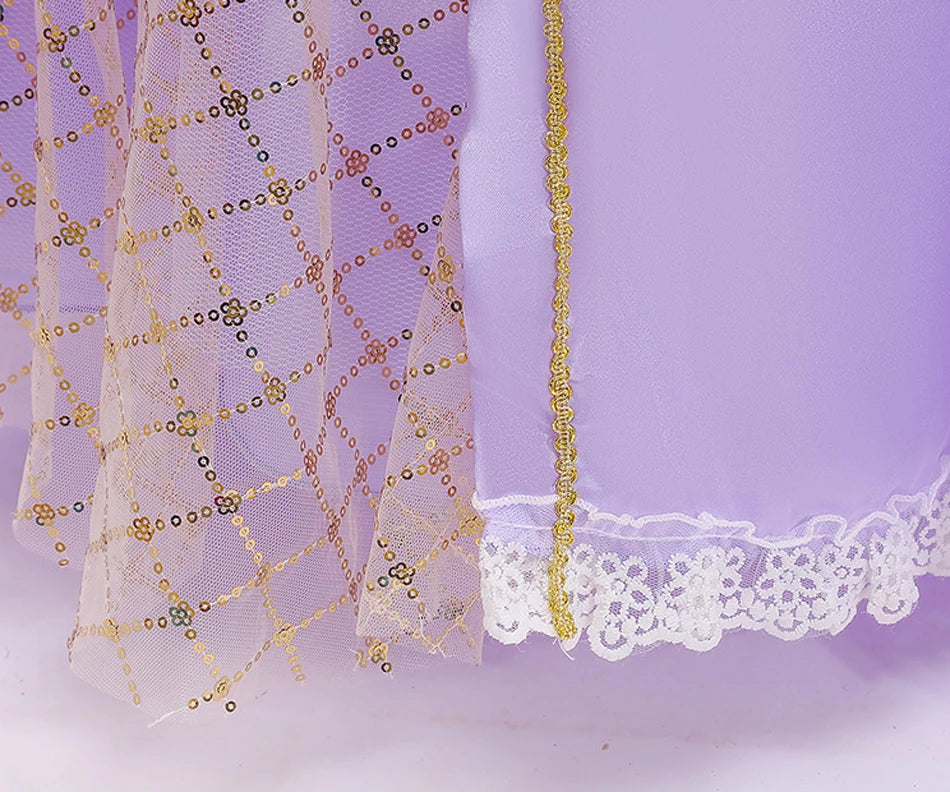 Vestido Infantil De Festa Rapunzel